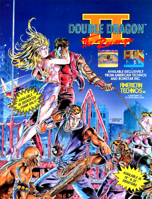 Double Dragon II - The Revenge (World) Arcade Game Cover